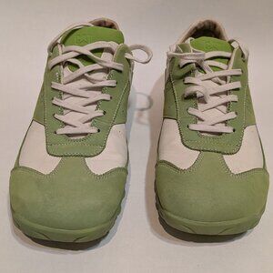Vintage late 90s early 00s Caterpillar Sneakers Boggle Chunky Style Lime Green
